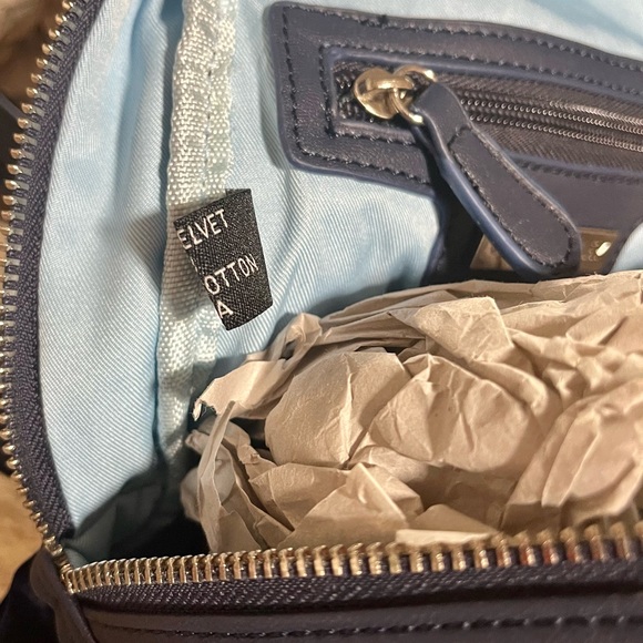 cynthia rowley knox velvet mini backpack NWT Cynthia Rowley navy blue velvet mini backpack